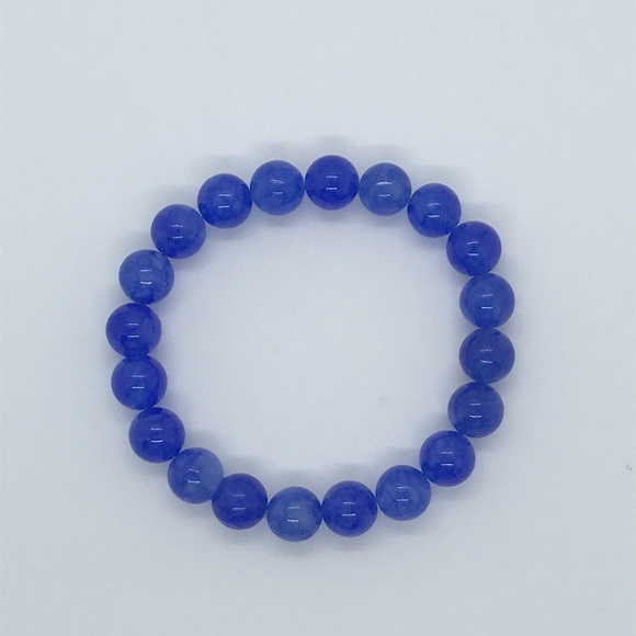 Blue stretchy bracelet - Picture 2 of 2